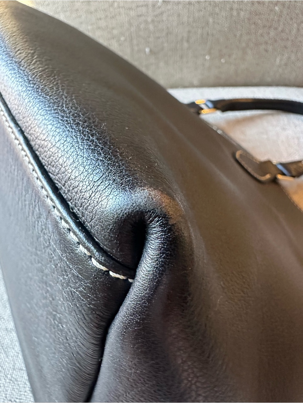 Dooney & Bourke Dillen Domed Satchel Black Pebble Leather Top-Handle - Picture 5 of 16